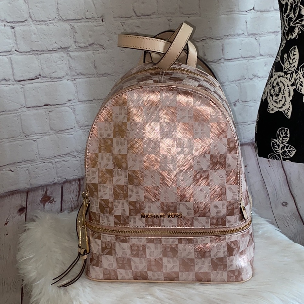 Michael Kors CHECKERBOARD RHEA ZIP Backpack